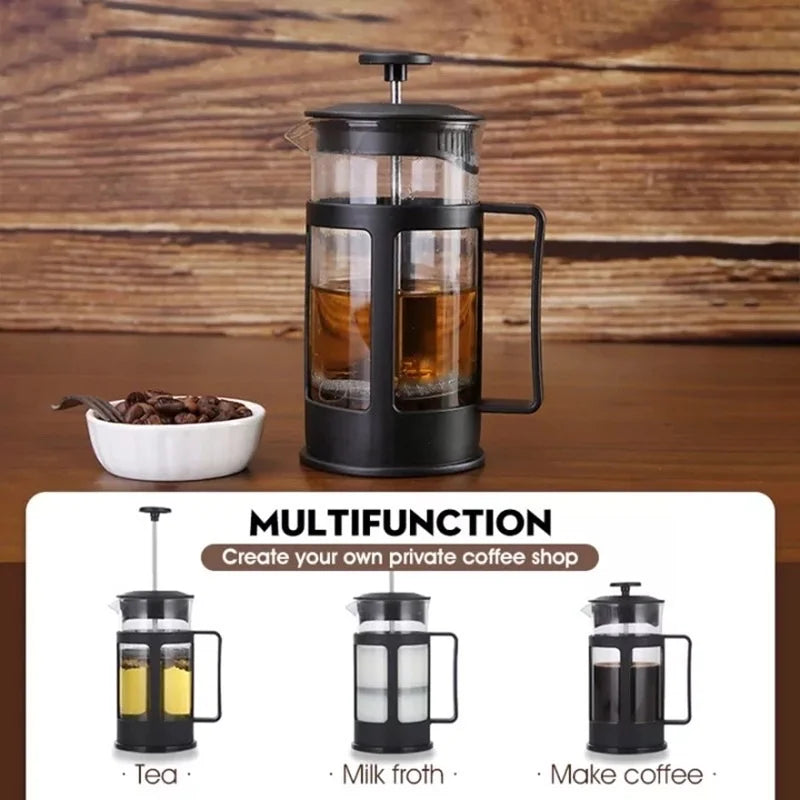 600Ml Coffee Pot French Press Coffee Maker Heat Resistant Glass Coffee Pot Percolator Coffee Brewer with Filtration Tea Maker