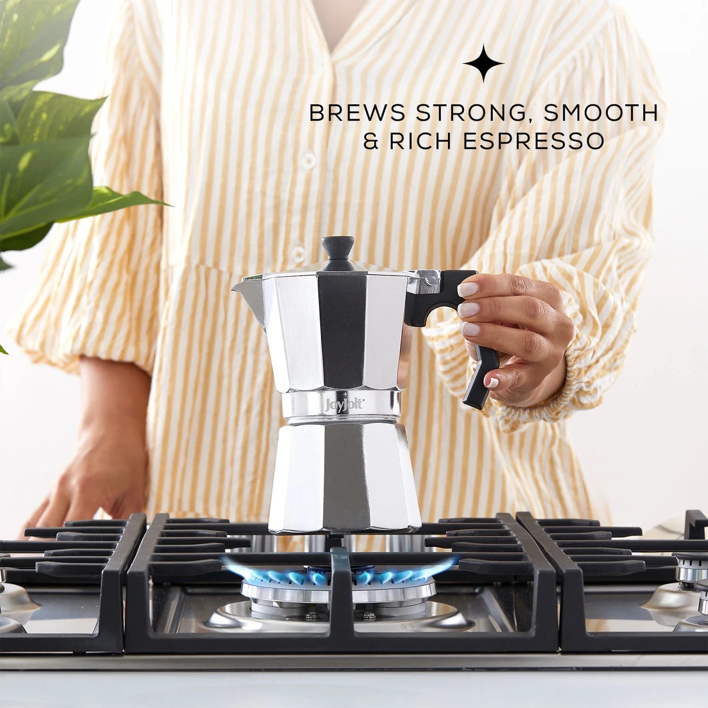 Store 6-Cup Stovetop Coffee Maker – JoyJolt Moka Pot