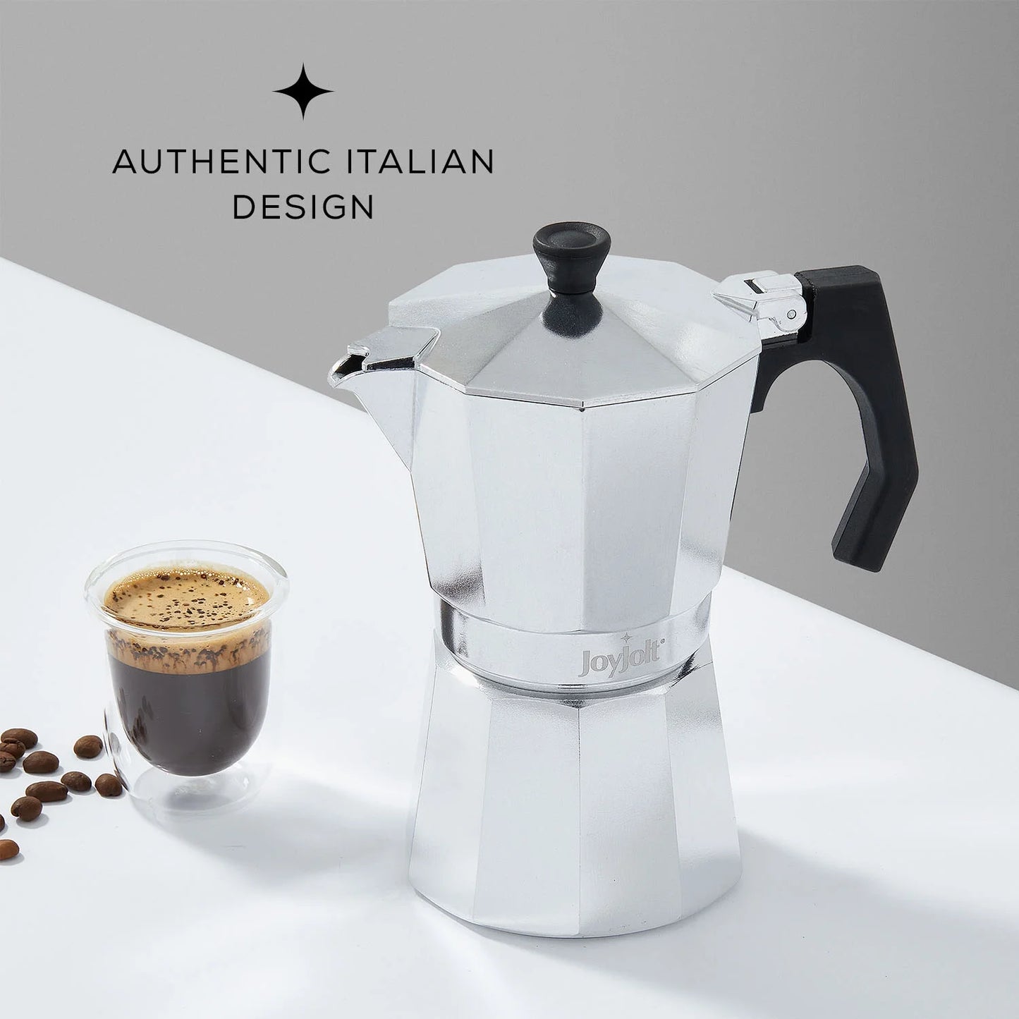 Store 6-Cup Stovetop Coffee Maker – JoyJolt Moka Pot