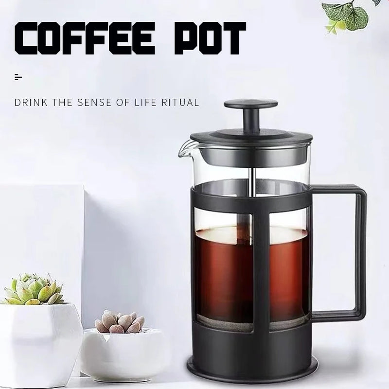 600Ml Coffee Pot French Press Coffee Maker Heat Resistant Glass Coffee Pot Percolator Coffee Brewer with Filtration Tea Maker