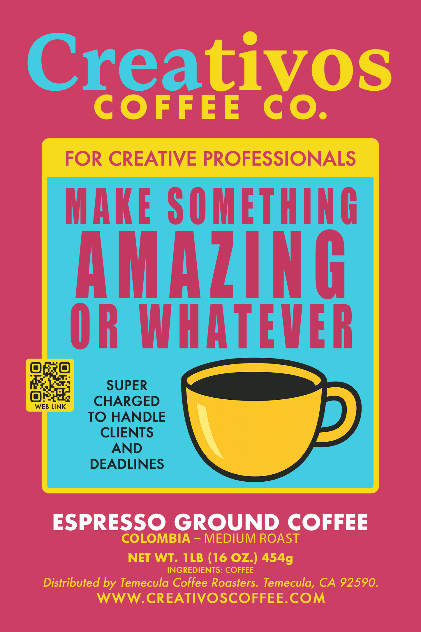 Creativos Coffee Co. – Colombian Ground Coffee | 1 lb Bag